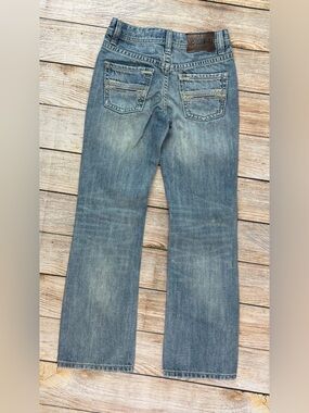 Rock & Roll Denim Western Boys Regular Fit Bootcut Denim Blue Jeans Size 12